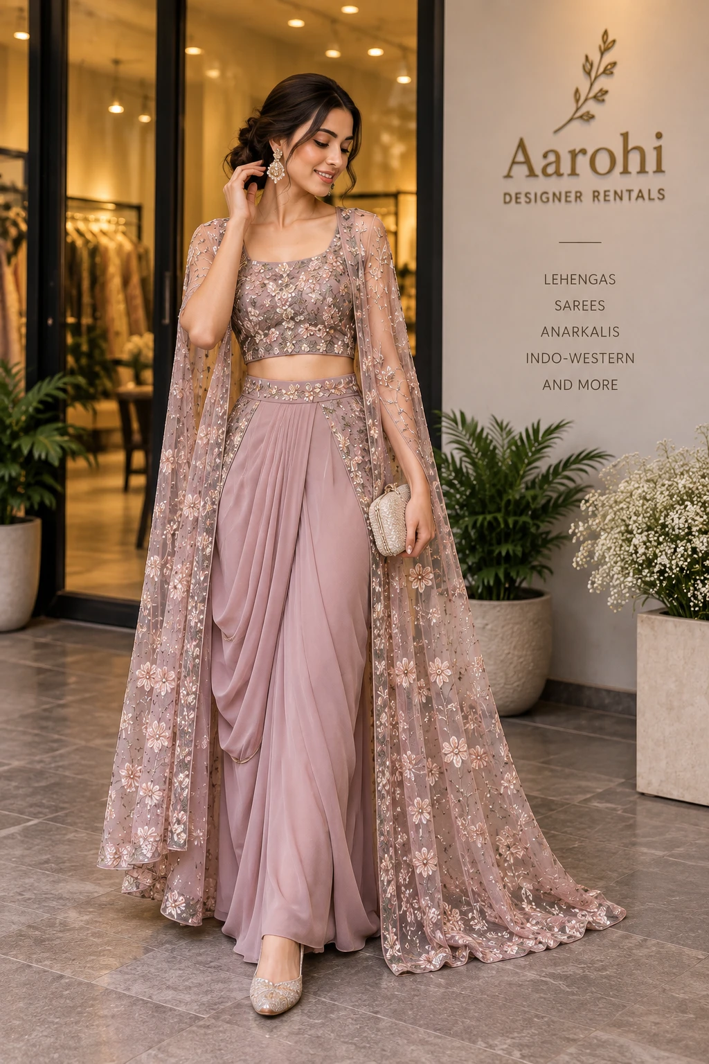 Blush Grace Indo-Western Set