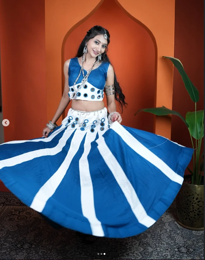 Neel Tara Blue & White Chaniya Choli Set