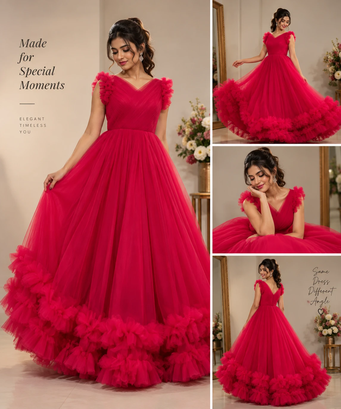 Royal Ruffle Ball Gown