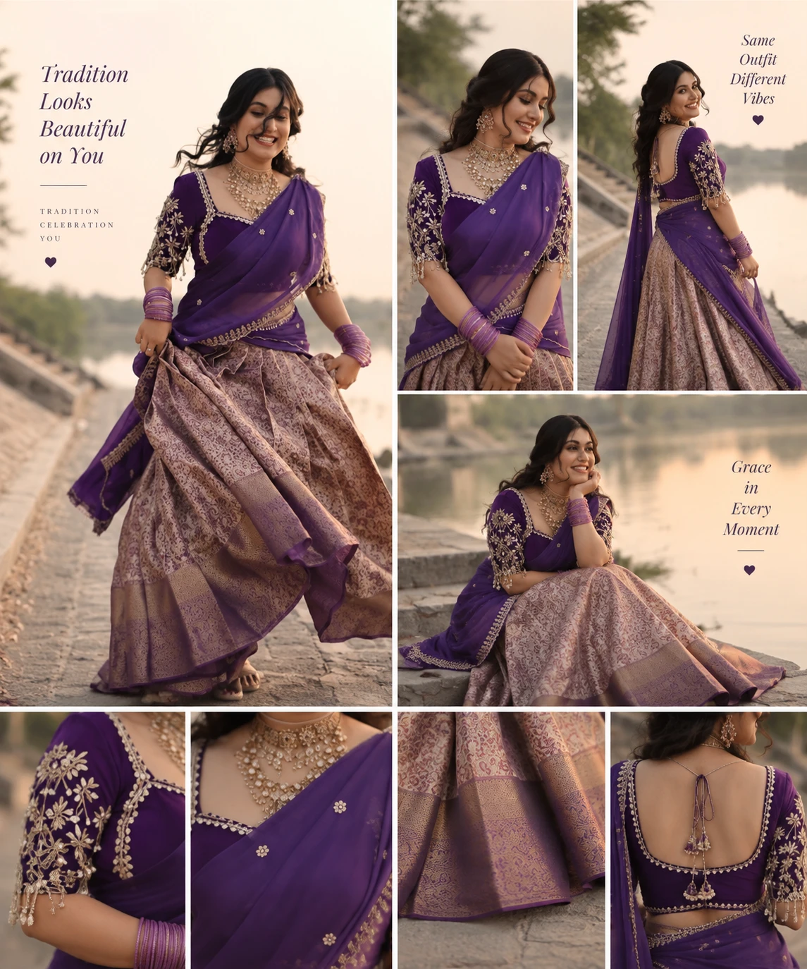 Royal Purple & Mauve Festive Set